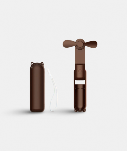 Mini Portable Fan - Brown
